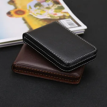 חדש כרטיס בעל עסק של גברים תעודת זהות מחזיקי מגנטי מושך מקרה Box Mini הארנק זכר בעל כרטיס האשראי בארנק
