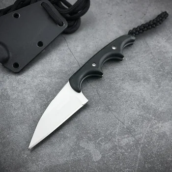 5Cr15Mov להב סכין ציד חד קבוע להב מיני סכין טקטי דיג חיצונית כלי W/נדן הסכין הישרדות ישר סכינים