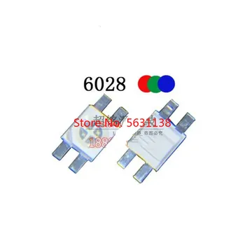 20PC 6028 RGB האנודה נפוצה PLCC-4 6.0*2.8 20mA מים צלולים אדום+כחול+ירוק מלא צבעים cree led COB led שבב כוח האור חרוזים