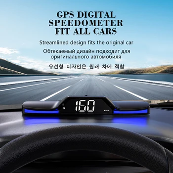 OBDHUD G15 GPS HUD המכונית דיגיטלי מד מהירות GPS הראש למעלה תצוגה אוטומטי, מד מהירות Plug and Play תצוגת שעון מצפן מד מרחק